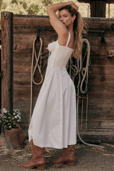 vestiario esso House of CB Carmen vestito estivo bustier bianco X44T201
