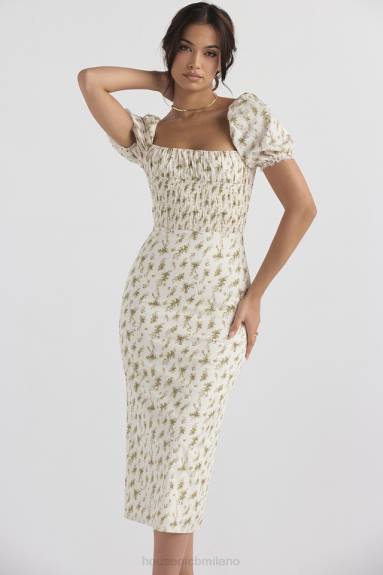 vestiario esso House of CB prendisole arricciato con stampa garden bellucci X44T425