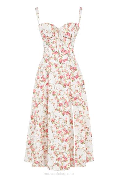 vestiario esso House of CB prendisole bustier con stampa carmen rose X44T436