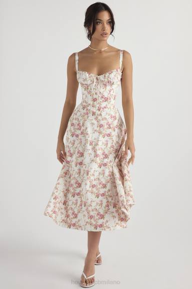 vestiario esso House of CB prendisole bustier con stampa carmen rose X44T436