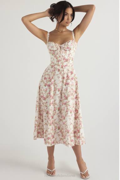 vestiario esso House of CB prendisole bustier con stampa carmen rose X44T436