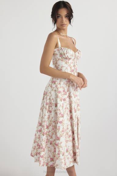 vestiario esso House of CB prendisole bustier con stampa carmen rose X44T436