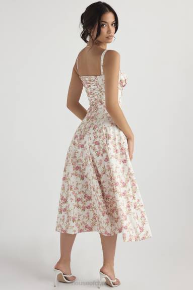 vestiario esso House of CB prendisole bustier con stampa carmen rose X44T436