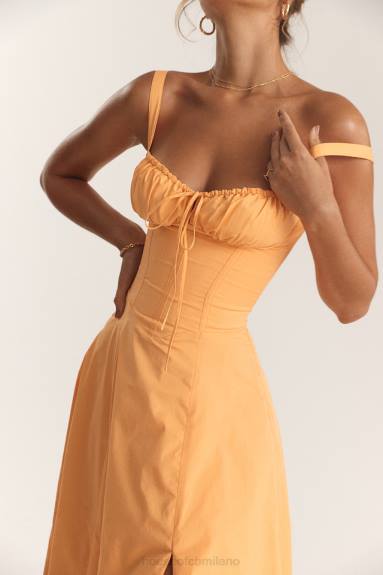 vestiario esso House of CB vestito prendisole bustier color mandarino carmen X44T188