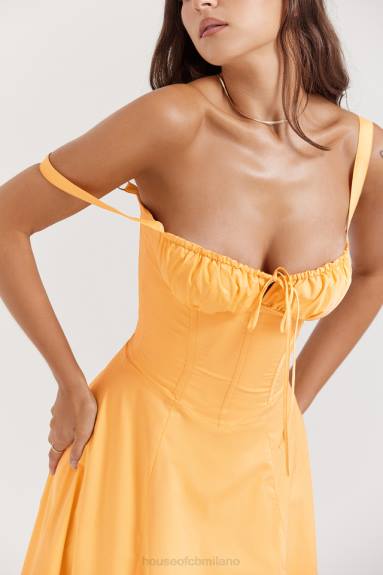 vestiario esso House of CB vestito prendisole bustier color mandarino carmen X44T188