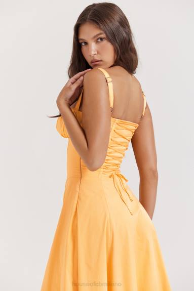 vestiario esso House of CB vestito prendisole bustier color mandarino carmen X44T188