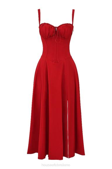 vestiario esso House of CB vestito prendisole bustier rosa rossa carmen X44T292