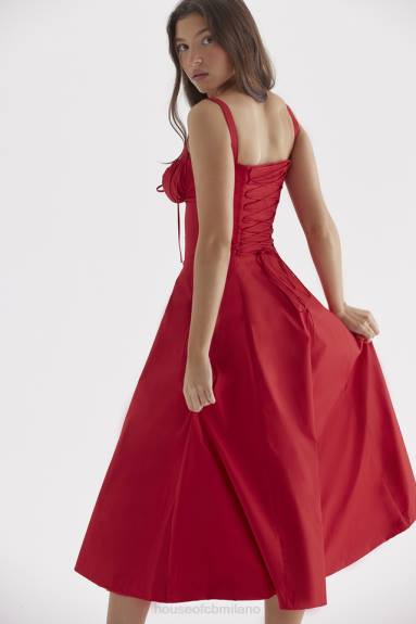 vestiario esso House of CB vestito prendisole bustier rosa rossa carmen X44T292