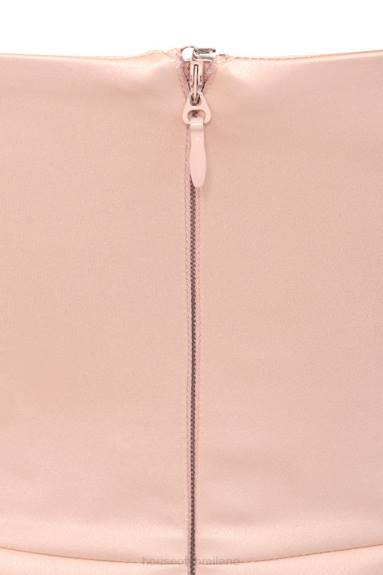 vestiario esso House of CB Abito Cherie in raso cipria con maniche a sbuffo X44T634