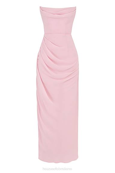 vestiario esso House of CB Abito senza spalline in quarzo rosa Adrienne X44T404