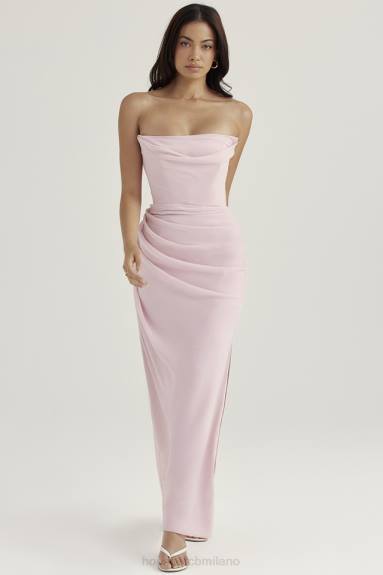 vestiario esso House of CB Abito senza spalline in quarzo rosa Adrienne X44T404