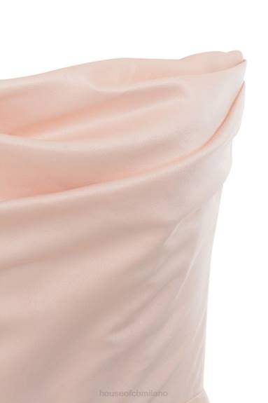 vestiario esso House of CB Abito senza spalline in raso champagne Adrienne X44T622