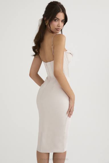 vestiario esso House of CB Abito midi con corsetto in raso di cristallo Myrna X44T465