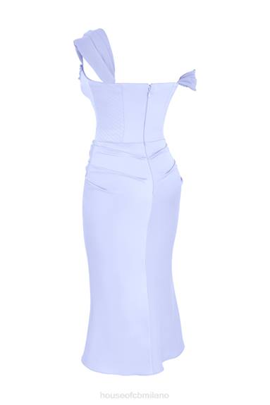 vestiario esso House of CB Abito midi con corsetto in raso natalya sky X44T449