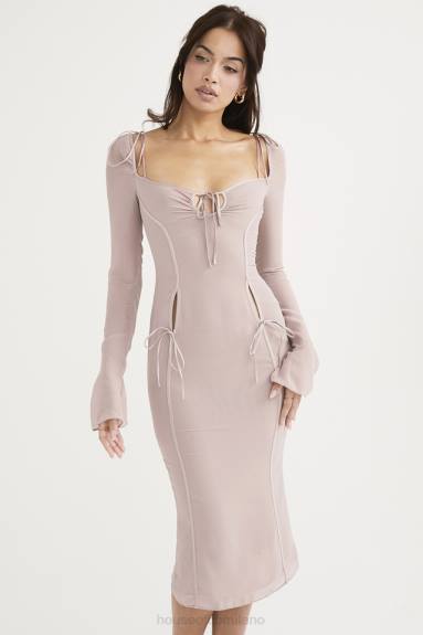 vestiario esso House of CB Abito midi con cristalli ritagliati Ophelia X44T469