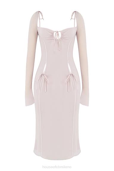vestiario esso House of CB Abito midi con cristalli ritagliati Ophelia X44T469