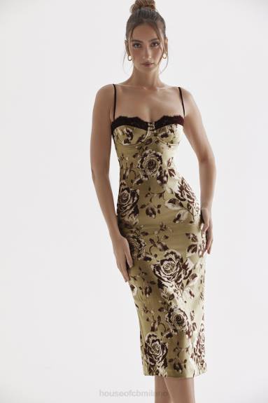 vestiario esso House of CB Abito midi con stampa floreale Cassia X44T297