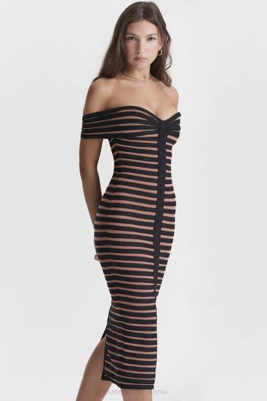 vestiario esso House of CB Abito midi fasciato a righe Petra X44T275