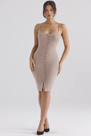 vestiario esso House of CB Abito midi in maglia di cashmere beige Teva X44T315