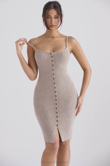 vestiario esso House of CB Abito midi in maglia di cashmere beige Teva X44T315