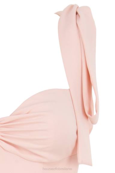vestiario esso House of CB Alicia prendisole midi rosa cipria X44T614