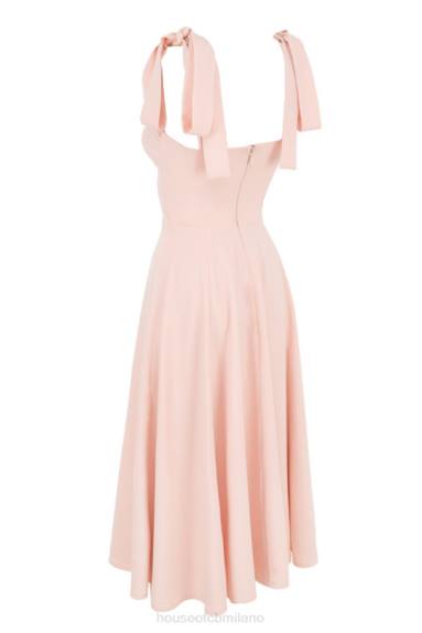 vestiario esso House of CB Alicia prendisole midi rosa cipria X44T614