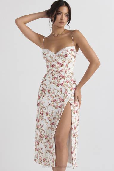 vestiario esso House of CB Prendisole midi con corsetto con stampa Charlotte Rose X44T431