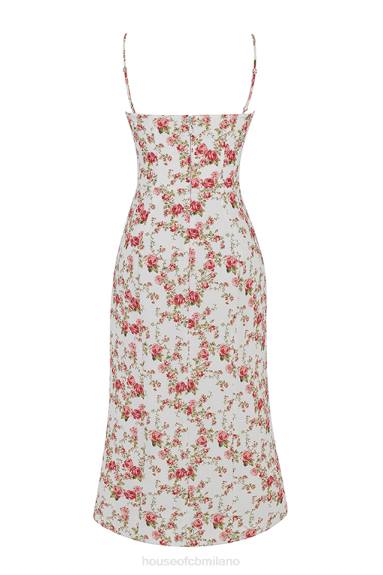 vestiario esso House of CB Prendisole midi con corsetto con stampa Charlotte Rose X44T431