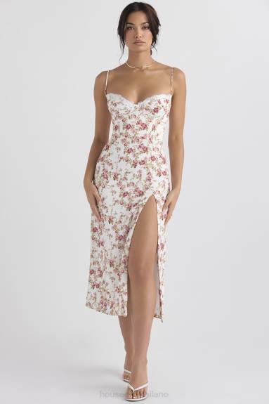 vestiario esso House of CB Prendisole midi con corsetto con stampa Charlotte Rose X44T431