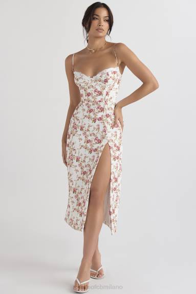 vestiario esso House of CB Prendisole midi con corsetto con stampa Charlotte Rose X44T431