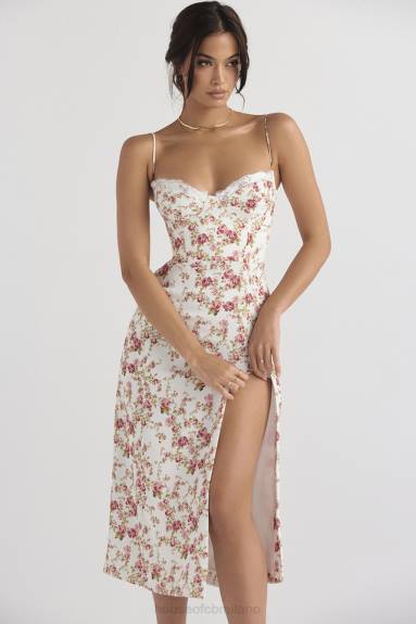 vestiario esso House of CB Prendisole midi con corsetto con stampa Charlotte Rose X44T431