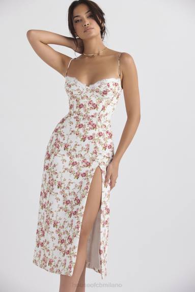 vestiario esso House of CB Prendisole midi con corsetto con stampa Charlotte Rose X44T431
