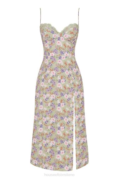 vestiario esso House of CB Prendisole midi con stampa Charlotte Peonie X44T442