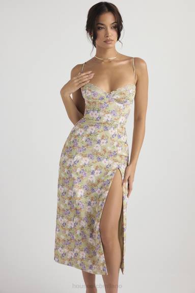 vestiario esso House of CB Prendisole midi con stampa Charlotte Peonie X44T442
