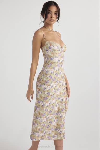 vestiario esso House of CB Prendisole midi con stampa Charlotte Peonie X44T442