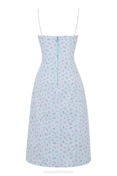 vestiario esso House of CB abito midi bustier floreale blu carina X44T573