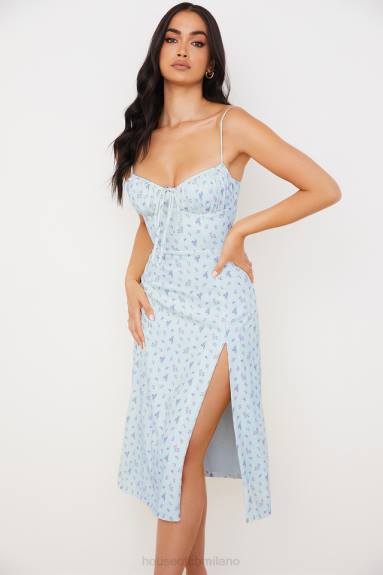 vestiario esso House of CB abito midi bustier floreale blu carina X44T573