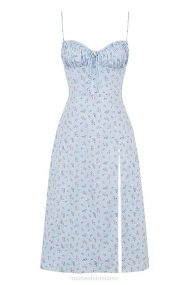 vestiario esso House of CB abito midi bustier floreale blu carina X44T573
