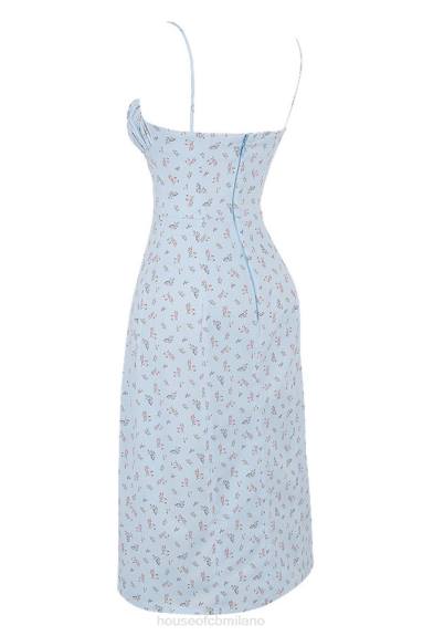 vestiario esso House of CB abito midi bustier floreale blu carina X44T573