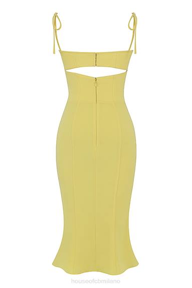 vestiario esso House of CB abito midi con ritaglio di ranuncolo soren X44T437
