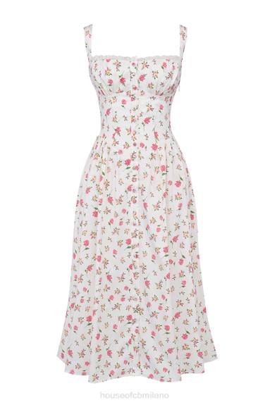 vestiario esso House of CB prendisole midi con stampa rose tatiana X44T251