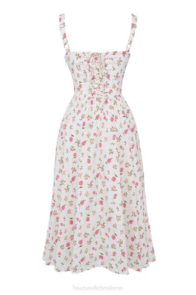 vestiario esso House of CB prendisole midi con stampa rose tatiana X44T251