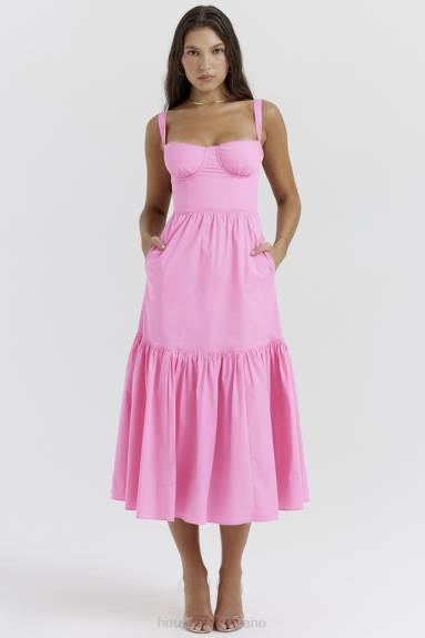 vestiario esso House of CB prendisole midi rosa francese elia X44T211