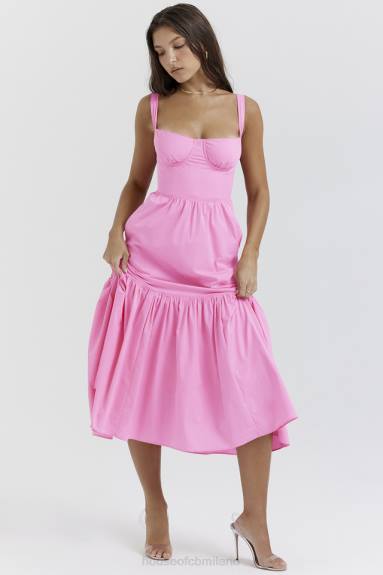 vestiario esso House of CB prendisole midi rosa francese elia X44T211