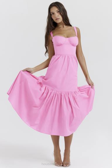 vestiario esso House of CB prendisole midi rosa francese elia X44T211